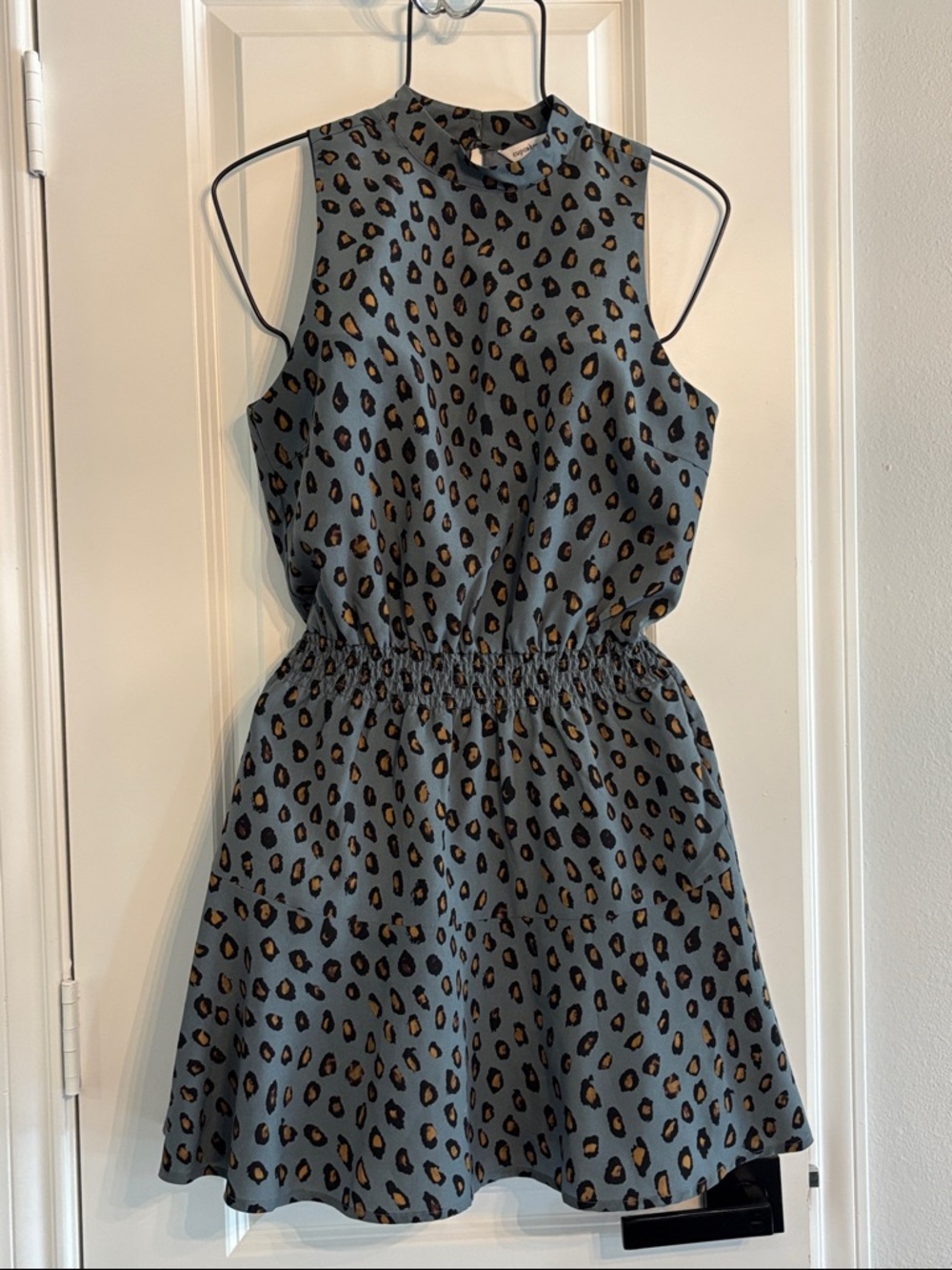 Cupcakes and Cashmere blue animal print sleeveless mini Dress - Small